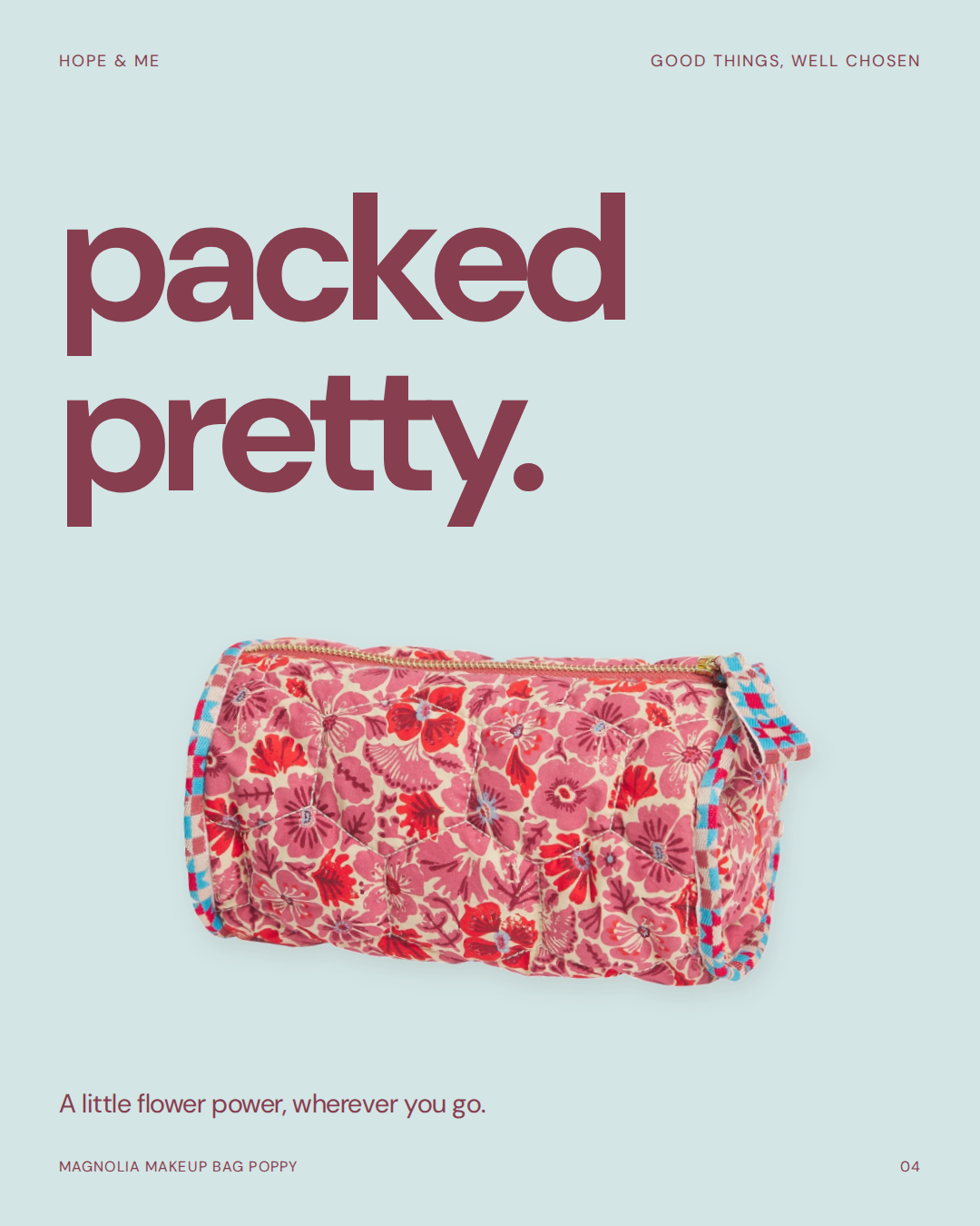 Floral makeup bag creative